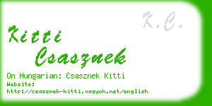 kitti csasznek business card